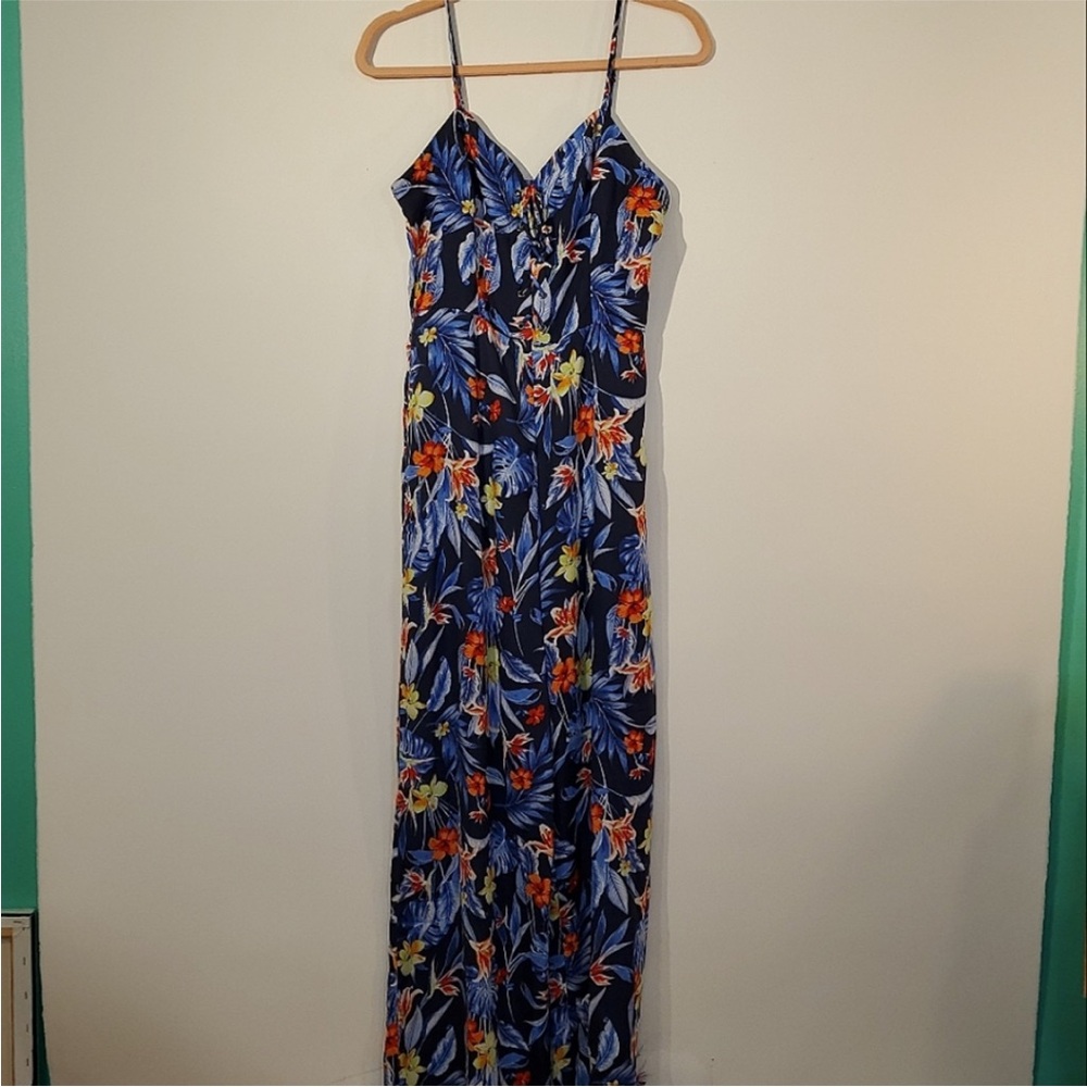 Floral Maxi Dress with Spaghetti Straps